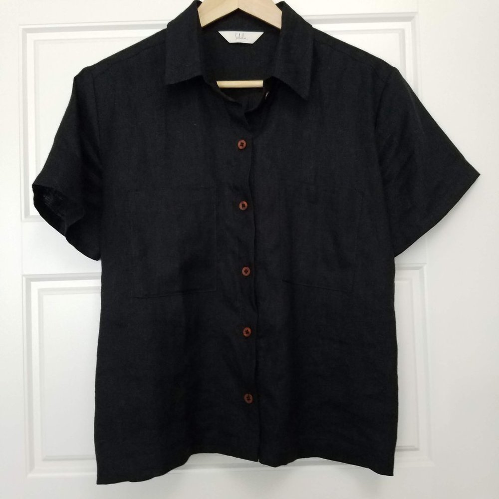 Sotela Linen Pomela button up short-sleeved shirt